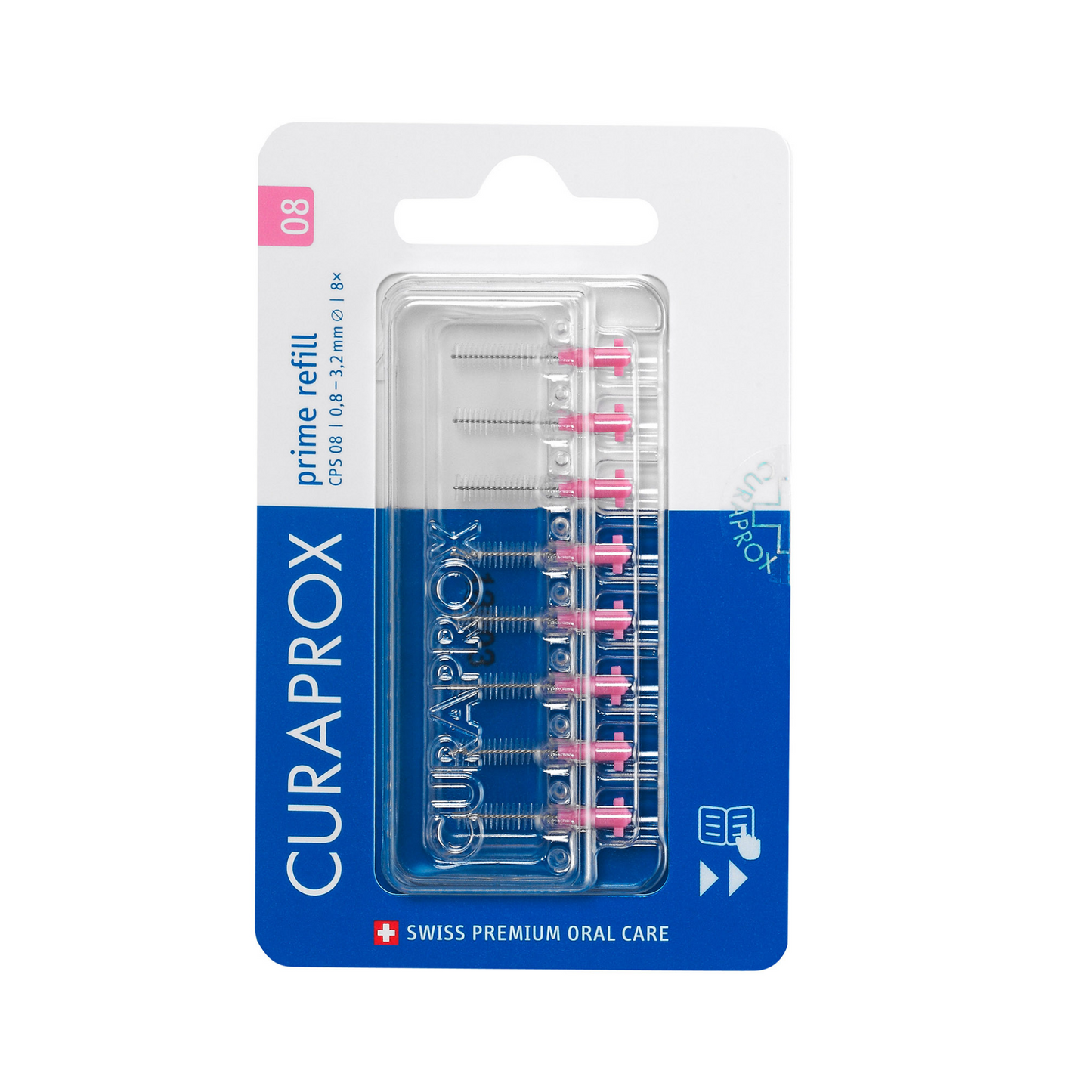 Scovolini interdentali CPS 08, colore rosa, confezione da 8